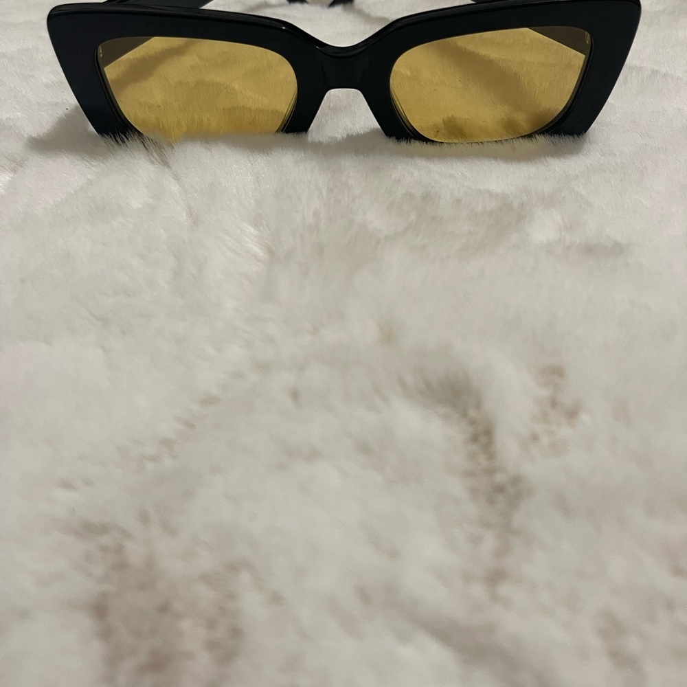 Illesteva Black and Gold Cat-Eye Sunglasses